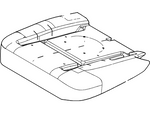 Seat Cushion LT Bottom Seat Pad 2005-2011 Ford Crown Vic, Marquis - 5W7Z 54632A23 CB