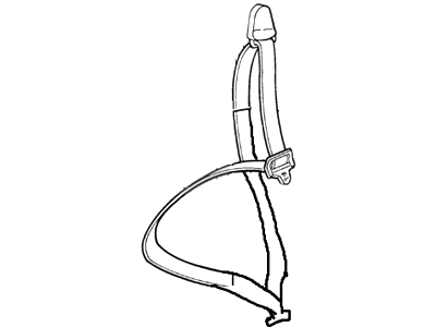 Seat Belt Assembly - 1994-1995 Ford F150, F250, F350 Super Duty - F4TZ 18611B08 D